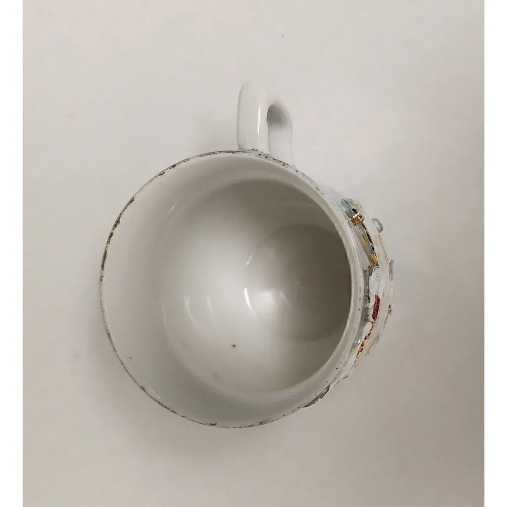 Germany Porcelain Friendship Mug Remember Me Raised Flower Vintage
